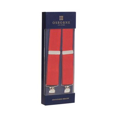 Osborne - Red ribbed face braces
