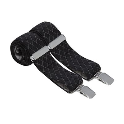 Osborne - Black diamond stitched braces