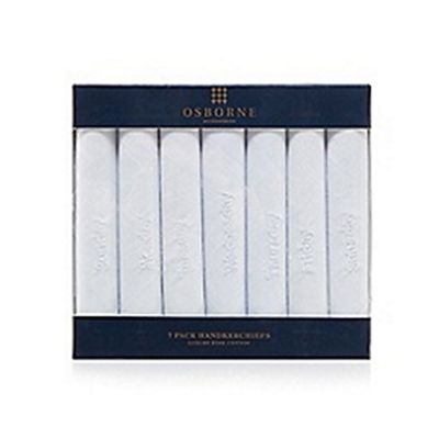 Osborne - Pack of seven days of the week handkerchiefs