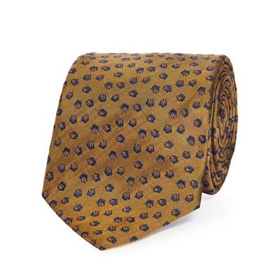 Hammond & Co. by Patrick Grant - Gold textured patterned silk tie