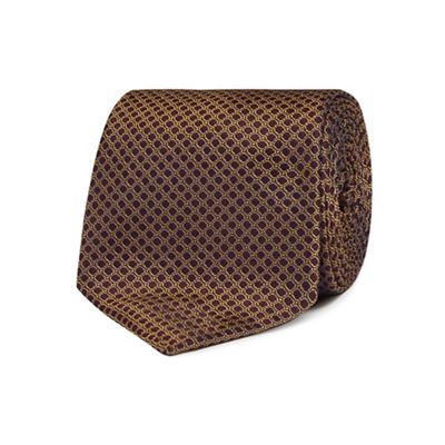 Hammond & Co. by Patrick Grant - Gold textured honeycomb tie