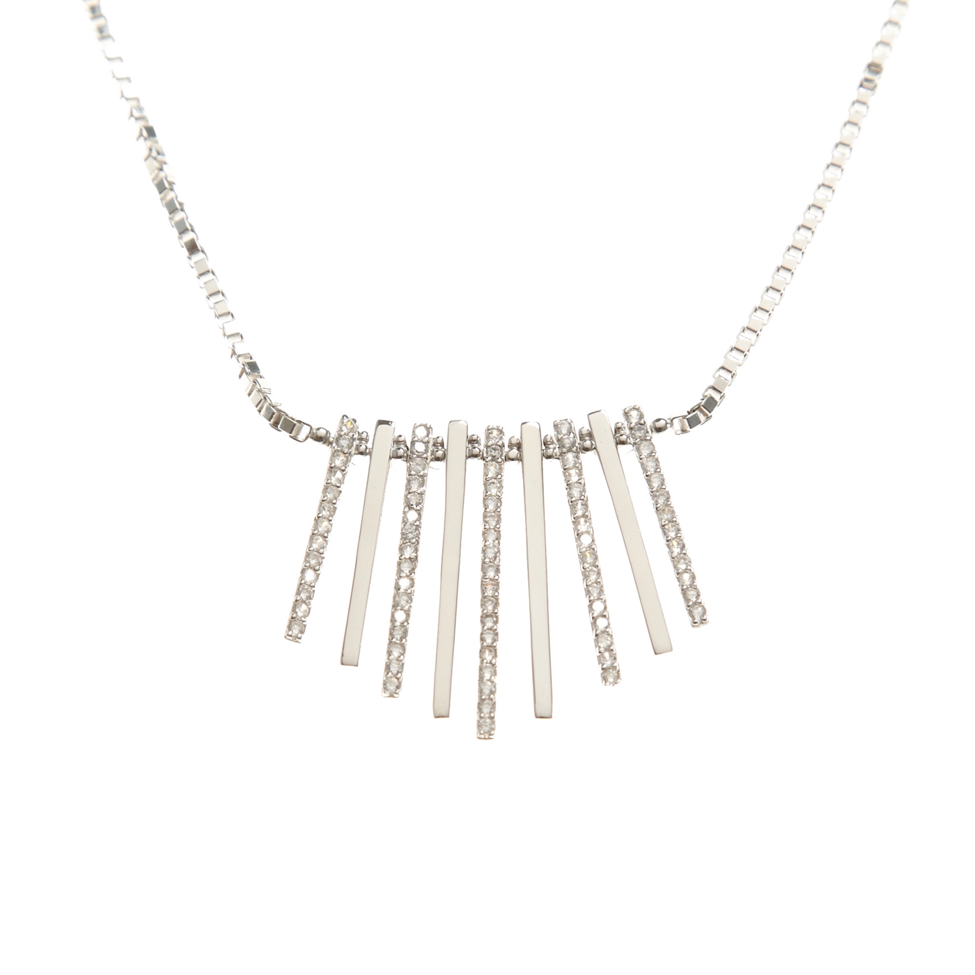 J by Jasper Conran Designer silver multi bar drop necklace