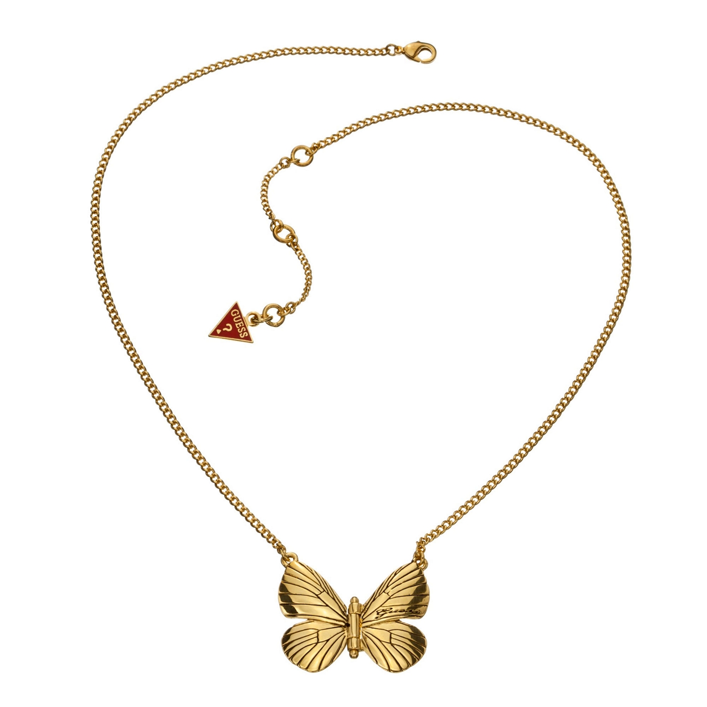 Guess Gold hinge butterfly necklace