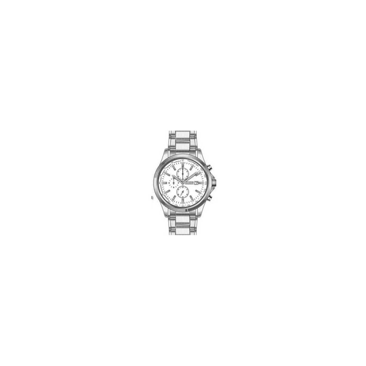 Citizen Mens silver quartz chronograph watch