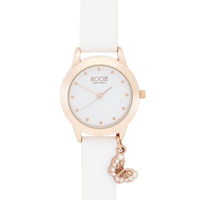 Floozie by Frost French Ladies white butterfly charm watch ...