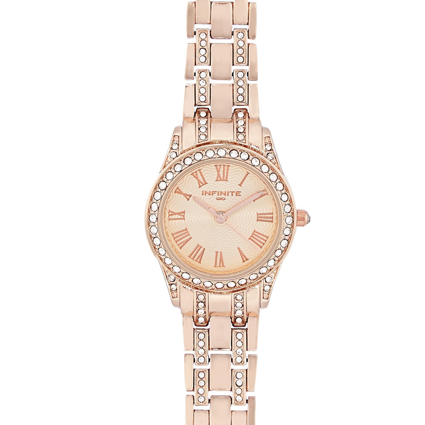 Infinite Ladies rose gold crystal watch