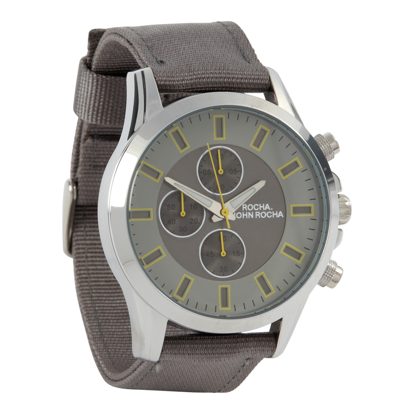 RJR.John Rocha Mens grey monaco wrist watch