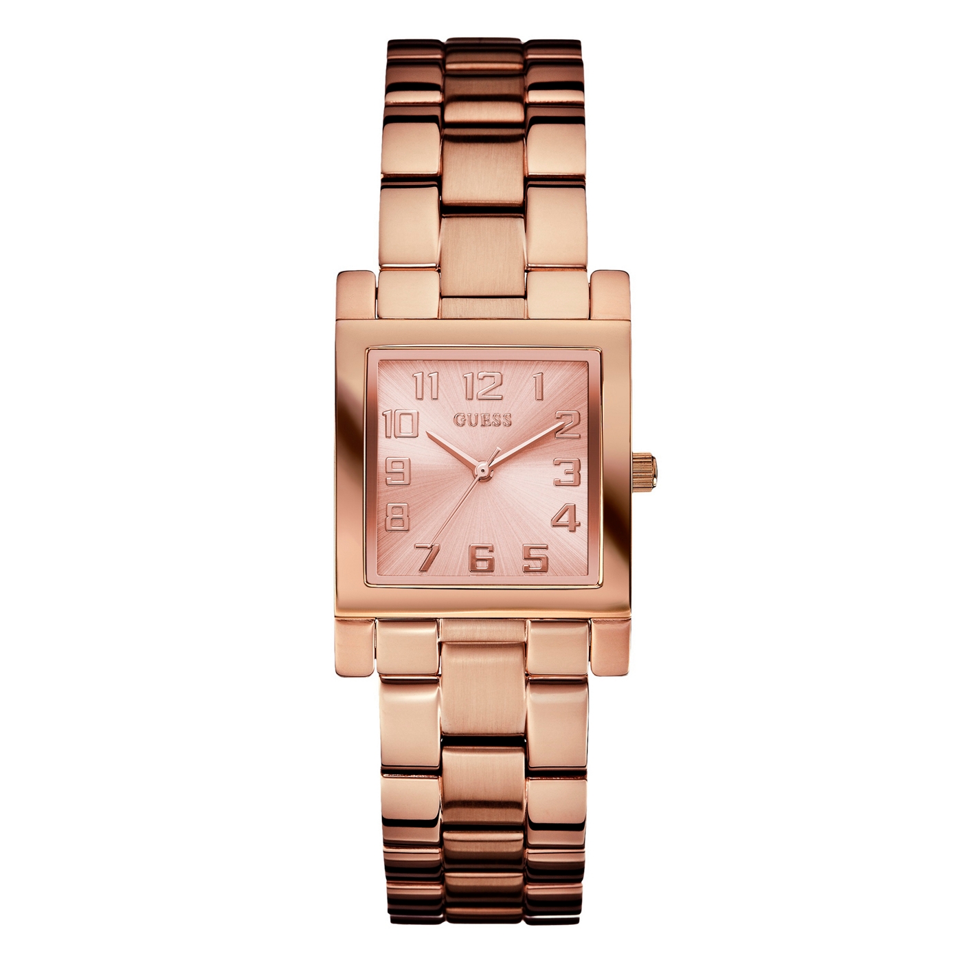 Guess Online exclusive ladies bronze brushed square dial watch