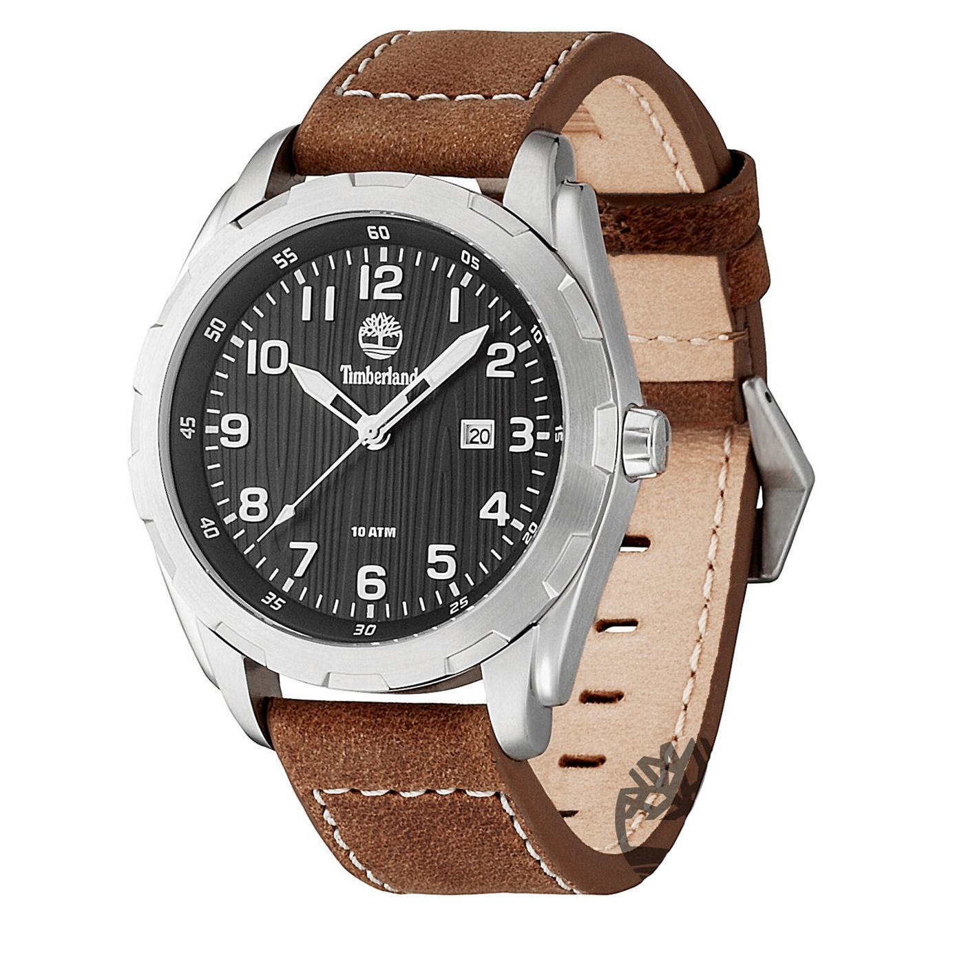 Timberland Mens brown newmarket leather strap watch