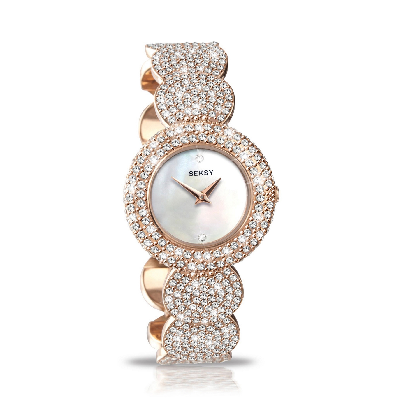 Sekonda Ladies Elegance bronze round strap watch