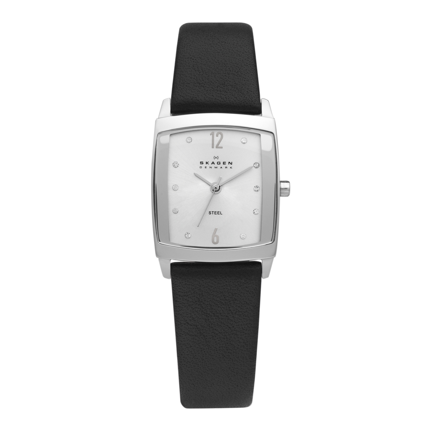 Skagen Ladies black square face watch