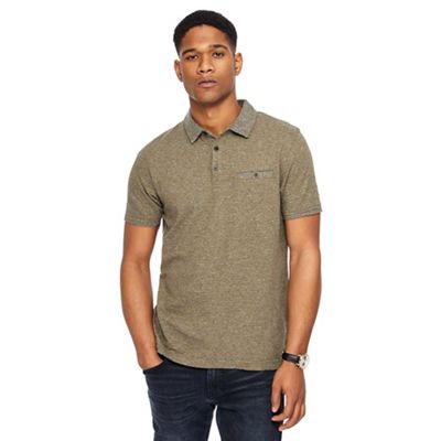 RJR.John Rocha - Big and tall khaki fine striped tailored fit polo shirt