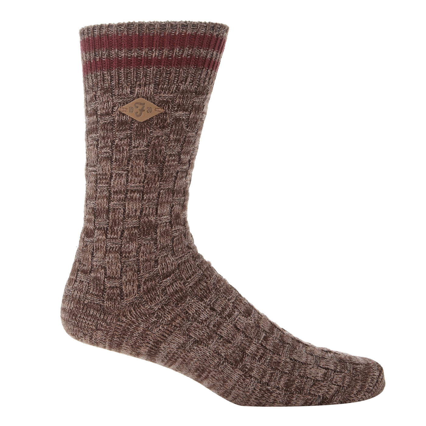 Farah Brown basket weave socks