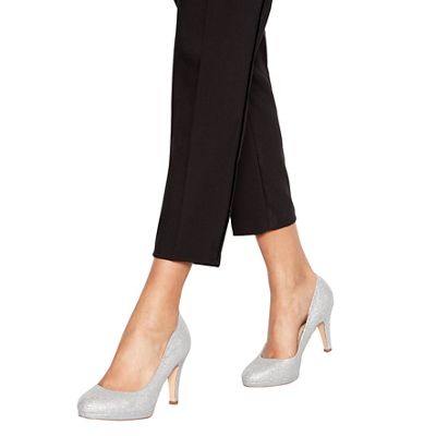 wide fit silver court shoes uk