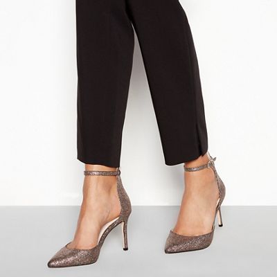 Faith - Metallic glitter 'Witter' high stiletto heel wide fit pointed shoes