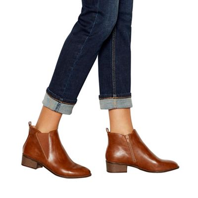 faith tan ankle boots