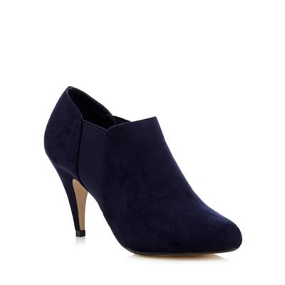 The Collection Navy suedette stiletto high heel ankle boots | Debenhams