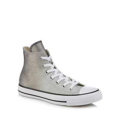 Converse - Metallic glitter 'All Star' hi-top trainers