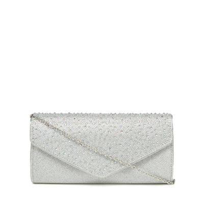 lotus silver clutch bag