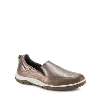 Strive - Metallic leather 'Florida' slip-on shoes