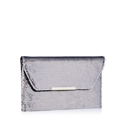 Faith - Metallic sequin 'Party' envelope clutch bag