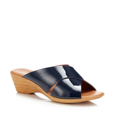lotus navy sandals