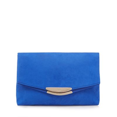 Faith Bright blue 'Polly' oversized clutch bag | Debenhams