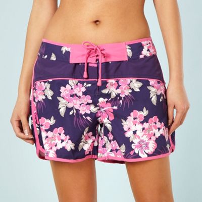 shorts purple mantaray debenhams hibiscus flower