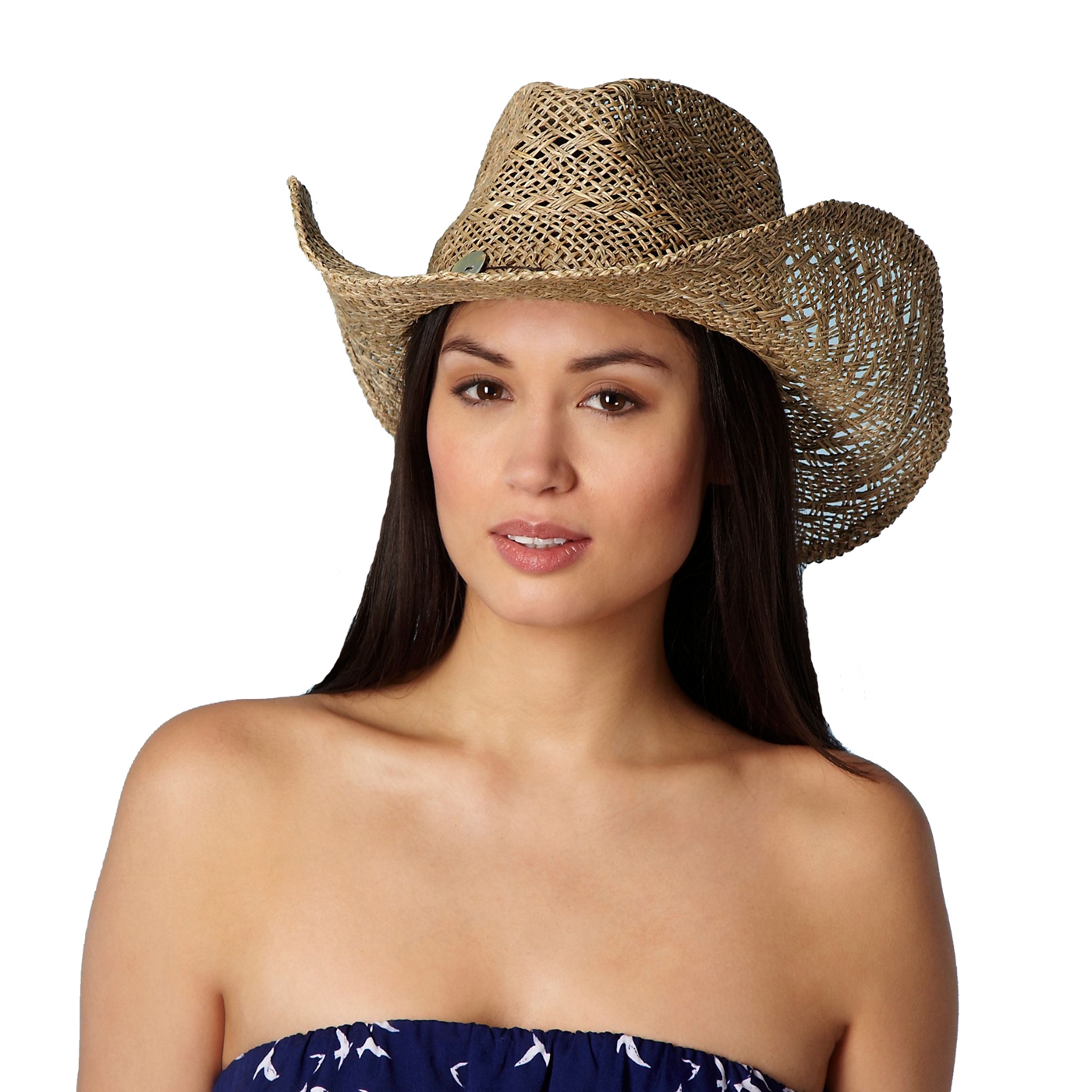 Mantaray Natural shell beaded stetson hat