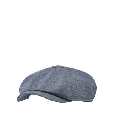 RJR.John Rocha - Light grey textured linen blend baker boy hat