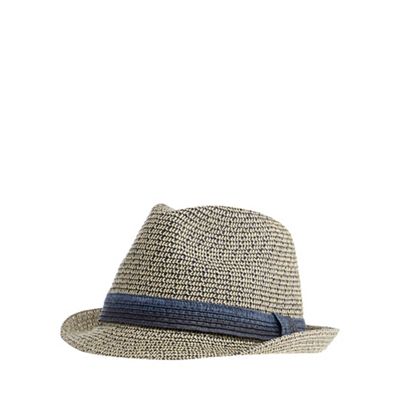 J by Jasper Conran - Cream and navy trilby hat