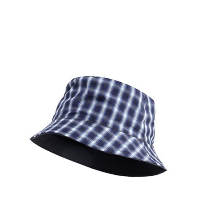 Mantaray - Blue checked reversible bucket hat