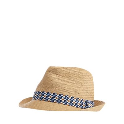 Red Herring - Natural straw trilby hat