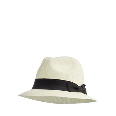 Osborne - Natural straw trilby hat