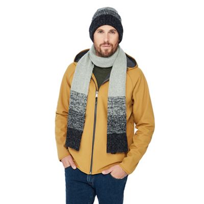 Mantaray - Grey gradient hat and scarf set