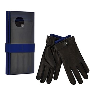 J by Jasper Conran - Black leather gloves
