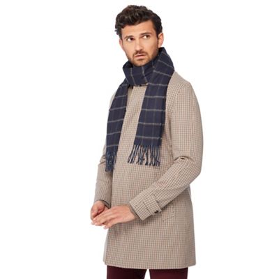 Hammond & Co. by Patrick Grant - Navy window pane check scarf