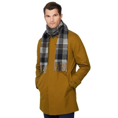 Hammond & Co. by Patrick Grant - Grey check print cashmere scarf