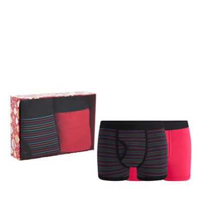 Red Herring - 2 pack assorted plain and striped keyhole trunks