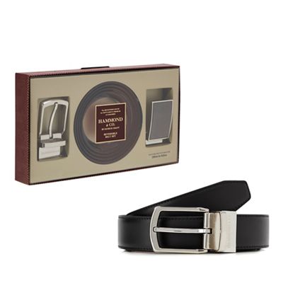 Hammond & Co. by Patrick Grant - Reversible leather belt with two buckles