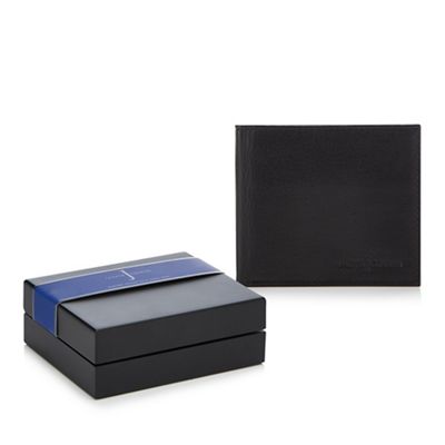 J by Jasper Conran - Black leather bi-fold wallet and coin tray