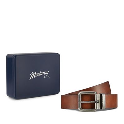 Mantaray - Tan 4 in 1 leather belt set