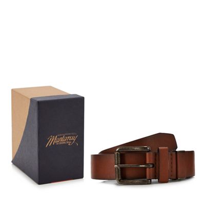Mantaray - Brown leather belt
