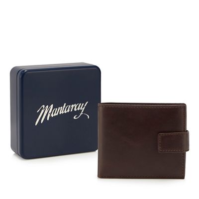 Mantaray - Brown leather billfold wallet