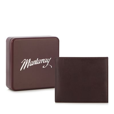 Mantaray - Brown leather billfold wallet