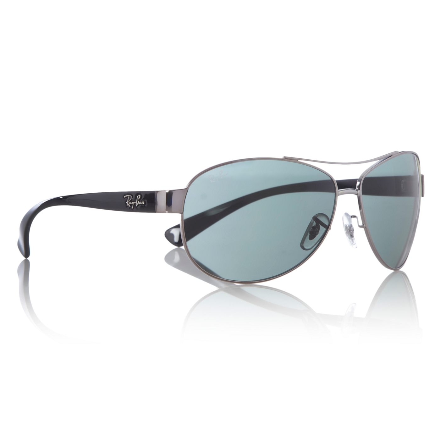 Ray Ban Green curved double bar aviator sunglasses