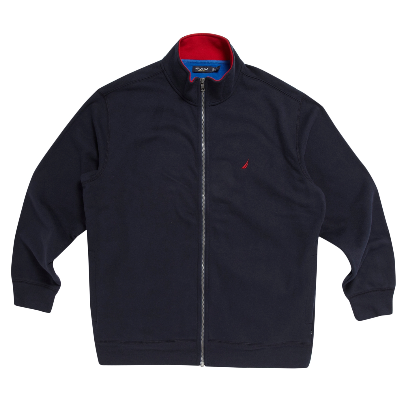 Nautica Big and tall navy zip through top