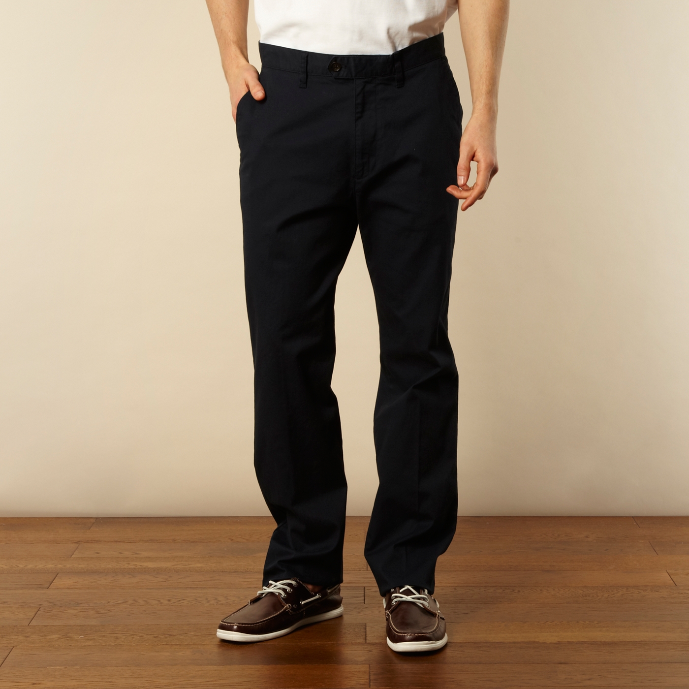 Nautica Big and tall navy casual trousers