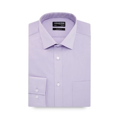 The Collection - Lilac long sleeve tailored fit shirt