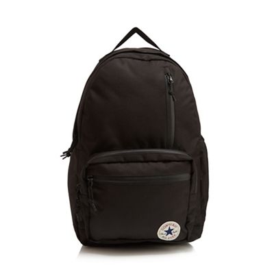 Converse - Black multiple pocket logo applique backpack